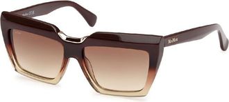 Max Mara MM0137 50F Dark Brown/Brown Gradient