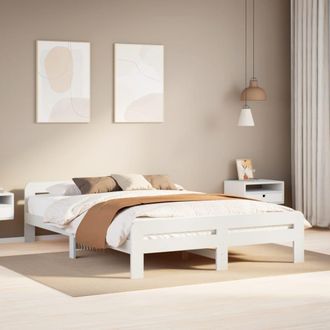 Berkfield Home Bed Frame without Mattress White 140x190 cm Solid Wood Pine