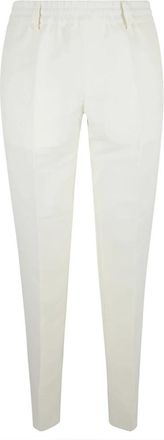 Burberry Stijlvolle Slim-fit Broek - Dames - Slim Fit Broeken - Wit - XS - Broeken