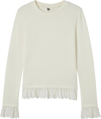 B+ab Top met ruches - Wit