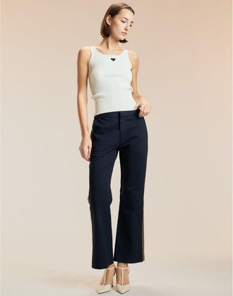 Cynthia Rowley Cotton Cropped Flared Pants