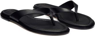 Reformation Jessie Flip Flop in Black Leather at Nordstrom, Size 10.5