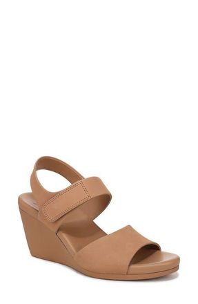 Naturalizer Imani Slingback Platform Wedge Sandal in Cookie Dough at Nordstrom, Size 11
