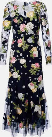 Carolina Herrera Embroidered cocktail dress