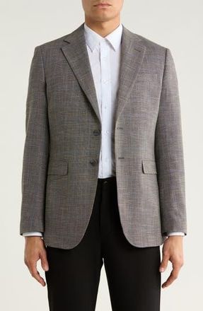 Elie Tahari Slim Fit Plaid Sport Coat in Grey at Nordstrom Rack, Size Xx-Large