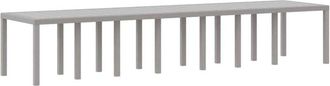 vidaXL Vidaxl - Garden Table Light grey 400 x 100 x 73 cm Poly Rattan