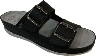 Scholl Womens Aberdeen Sandal, Black, 10 UK