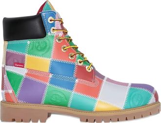 Timberland Laarzen met patchwork - Blauw