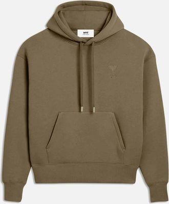 Ami Mens Mens Taupe Ami de Coeur Hoodie - Brown - Size: 44