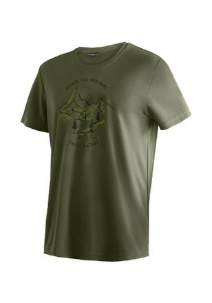 Maier Sports T-Shirt MAIER SPORTS Dieter Print, Herren, Gr. 4XL, gr&uuml;n (moosgr&uuml;n), 100% Polyester, Rundhals, Shirts T-Shirt, Herren Kurzarmshirt, leichtes Sommer Fu