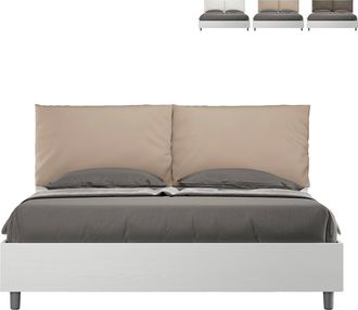 Itamoby Contenedor Cama Matrimonio 160x190cm Cojines Madera Egos Antea Color: Beige - Versi&oacute;n: Modelo Est&aacute;ndar