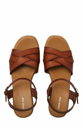 Lands End Espadrille Wedge Sandals in Cognac at Nordstrom, Size 9.5
