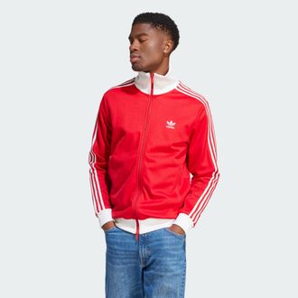 adidas Originals ADIDAS Originals Mens Adicolor Classics Track Top - Red Cotton - Size Small