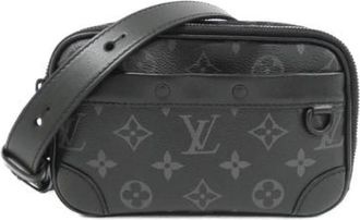 Louis Vuitton Pre-owned Alpha Wearable Wallet Monogram Eclipse Schoudertas - Dames - Vintage Schoudertas - Zwart - ONE Size - Vintage