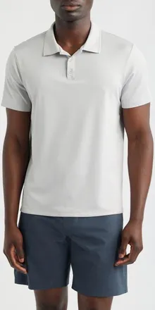 Zella Textured Golf Polo in Grey Vapor at Nordstrom, Size Xx-Large
