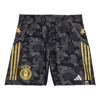 adidas x BAPE FB Slim-Fit Shorts Black Grey KB2204