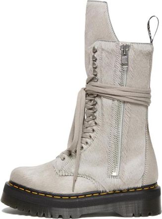 Dr. Martens 1918 Ro Hair On Lace Up Strobe Calf Length Platform Boot Rick Owens 27980049