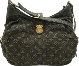 Louis Vuitton Pre-owned Vintage Denim Shoulder Bag - Dames - Vintage Schoudertas - Zwart - ONE Size - Denim - Vintage