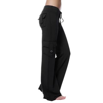 Generic Women Stretch Wide Leg Cargo Trousers Baggy Elastic High Waist Wide Leg Workwear Trousers 6 Utility Pockets Elasticated Hiking Walking Combat Streetwe