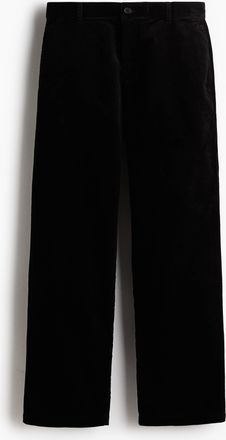H&M Cordhose in Relaxed Fit - Schwarz