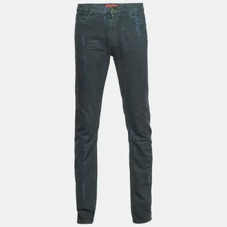 HUGO BOSS Navy Blue Washed Denim Jeans L Waist