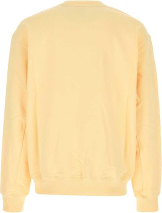 New Balance Mens Core Crewneck Sweatshirt Yellow Cotton Sweater