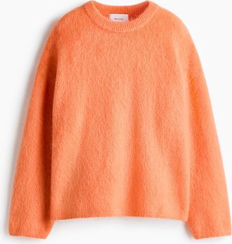 H&M Oversize-Pullover aus Mohairmix - Orange