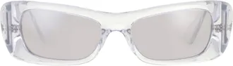 Versace Clear Mirror Silver Wrap Mens Sunglasses VE4481 148/8V 54