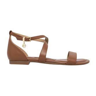 Michael Kors Alexa Flex Platte Sandaal - Dames - Schoenen - Bruin - Maat: 36 EU Leer