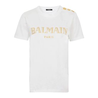 Balmain Mujer, Camisetas, Blanco, Talla: M