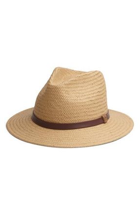 Rag & Bone Packable Straw Fedora in Light Brown at Nordstrom, Size Medium