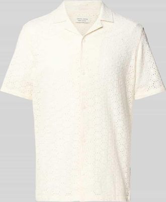 Casual Friday Casual Friday Regular Fit Freizeithemd mit Lochstickerei Modell LOGAN in Offwhite, Gr&ouml;&szlig;e XXL