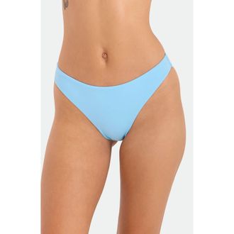 Volcom Simply Seamless Skimpy Bikini Bottoms in Cloud Blue at Nordstrom, Size X-Large