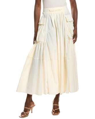 Gracia Long Parachute Cargo Skirt