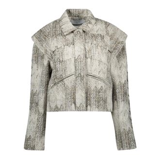 Iro Gilet Beige Jacquard Femminile Primavera-Estate - - Jackets - Donna - Grigio - S