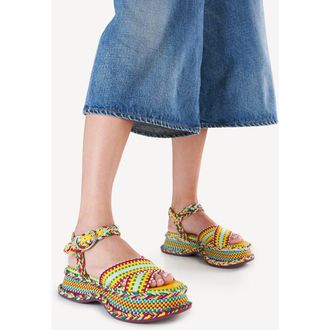 Amambaih Ada Medium Platform Sandals in Caribe at Nordstrom, Size 40
