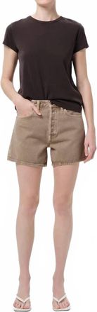 A Gold E Parker High Waist Long Shorts In Trail