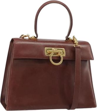 Ferragamo Pre-owned Hand Bag - Dames - Vintage Handtas - Bruin - ONE Size - Leer - Vintage
