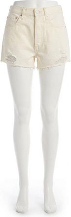 Z Supply Classic Hi-Rise Denim Short In Off White