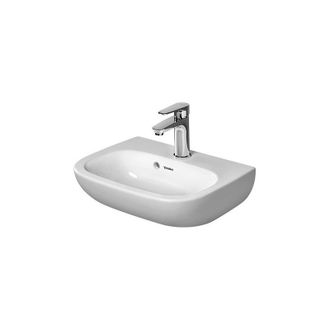 Duravit Lavamanos D-code Con Rebosadero, Plataforma Para Grifer&iacute;a, 450 X 340 Mm Blanco