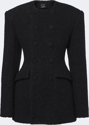 Wardrobe.NYC Alpaca and wool-blend boucl&eacute; blazer dress