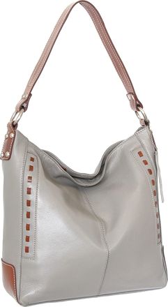 Nino Bossi Everyday Leather Hobo Bag in Stone