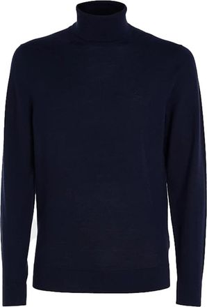 Calvin Klein Superior Wool Heren Blauwe Coltrui - Heren - Coltruien - Blauw - M - Truien & Vesten