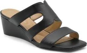 Adrienne Vittadini Adoring Wedge Slide Sandal in Black at Nordstrom Rack, Size 7
