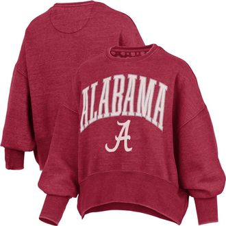 Pressbox Womens Pressbox Crimson Alabama Crimson Tide Oversized Waist-Length Crewneck Sweatshirt at Nordstrom, Size Xx-Large