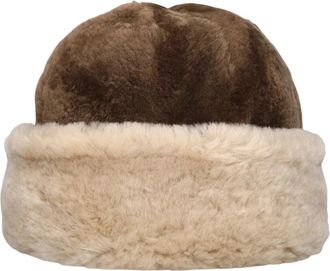 Becks&ouml;ndergaard Shearling Hoed voor Stijlvolle Winterdagen - Dames - Hoeden - Bruin - M/L - Wol - Accessoires
