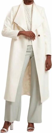 Ted Baker Womens Rosell Cashmere Belted Wrap Coat In Ivory