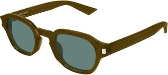 Saint Laurent SL 946 Zonnebril - Heren - Zonnebrillen - Bruin - 46 MM - Nylon - Accessoires