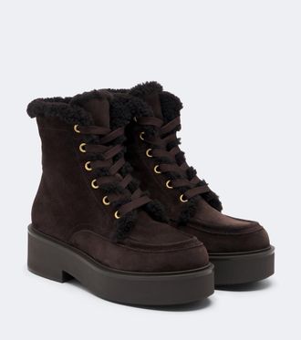 Gianvito Rossi Kiso shearling-lined suede lace-up boots
