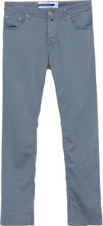 Jacob Cohen Slim-fit Broeken - Heren - Slim Fit Broeken - Blauw - W32 - Katoen - Broeken
